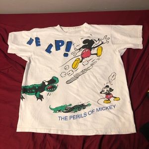 Vintage Mickey Mouse Disney Perils of Mickey Shirt